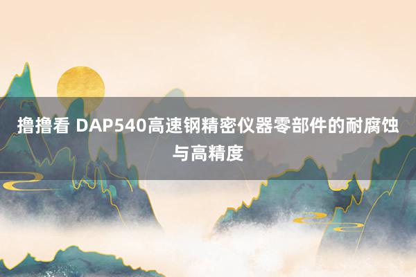 撸撸看 DAP540高速钢精密仪器零部件的耐腐蚀与高精度