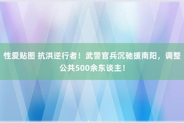 性爱贴图 抗洪逆行者！武警官兵沉驰援南阳，调整公共500余东谈主！