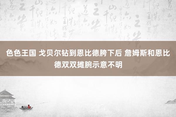 色色王国 戈贝尔钻到恩比德胯下后 詹姆斯和恩比德双双摊腕示意不明